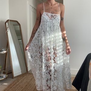 for love & lemons crochet maxi dress